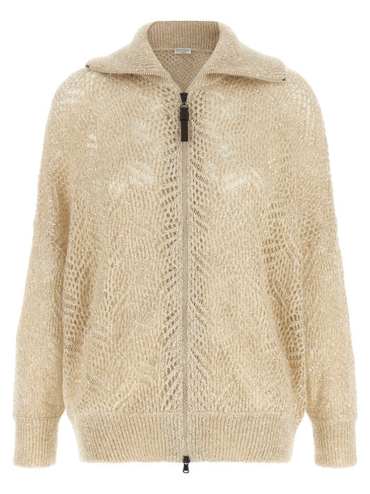 Beige Polyamide Cardigan