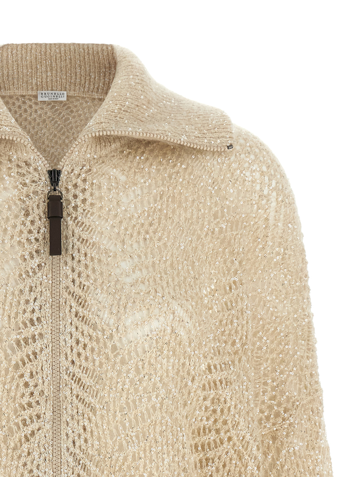 Beige Polyamide Cardigan