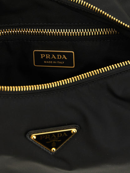 Black Polyamide Shoulder Bag