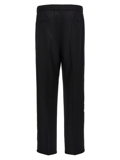 Black Wool Casual Pants