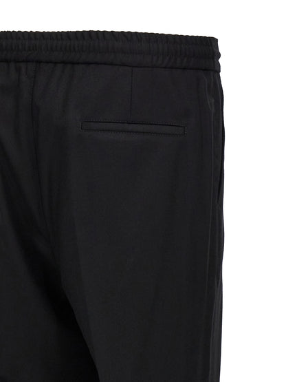 Black Wool Casual Pants
