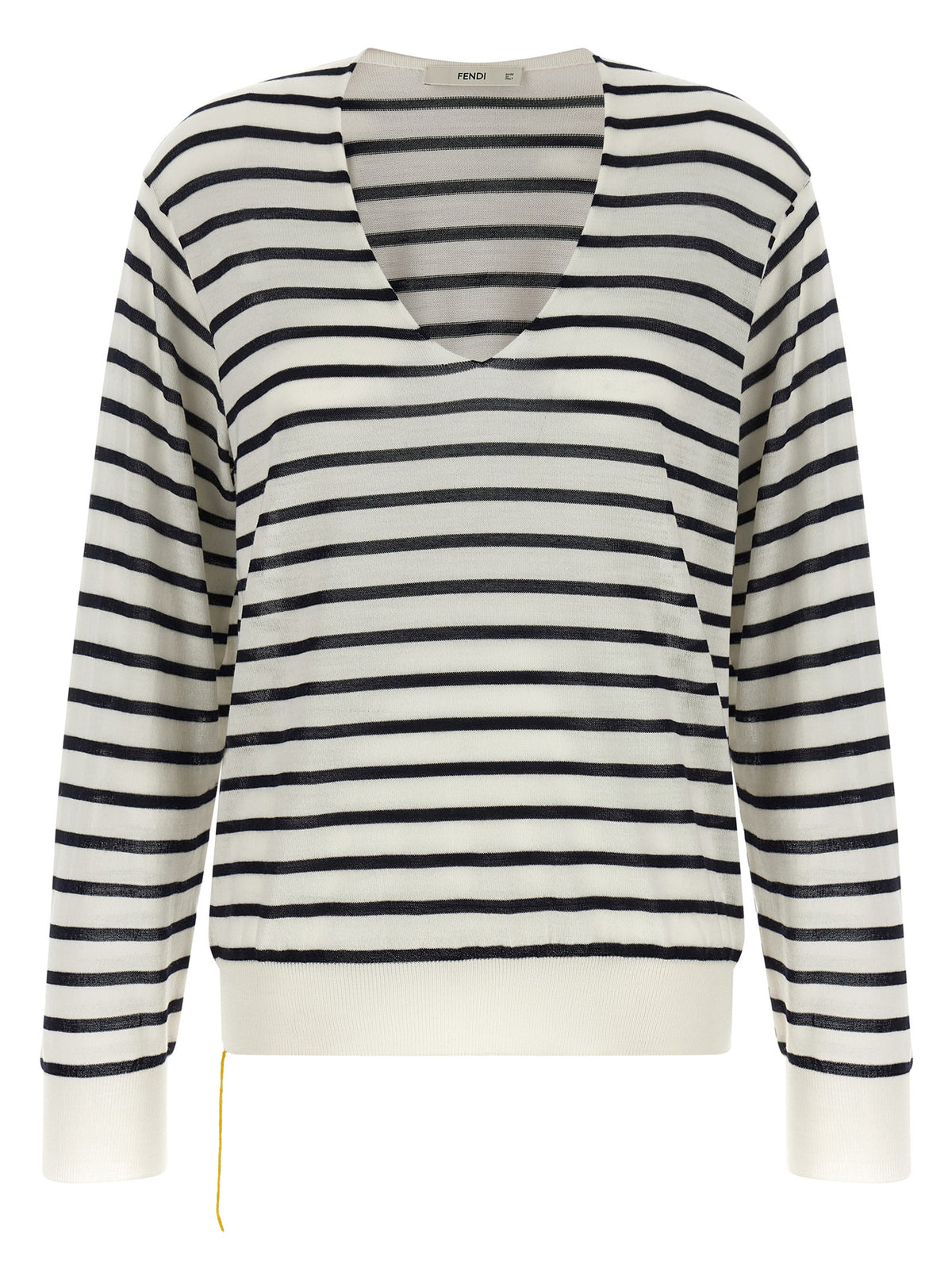 Bicolor Virgin Wool Cardigan