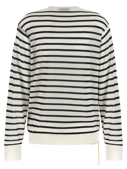 Bicolor Virgin Wool Cardigan