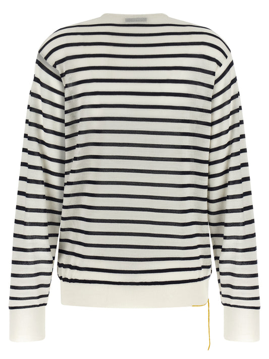 Bicolor Virgin Wool Cardigan