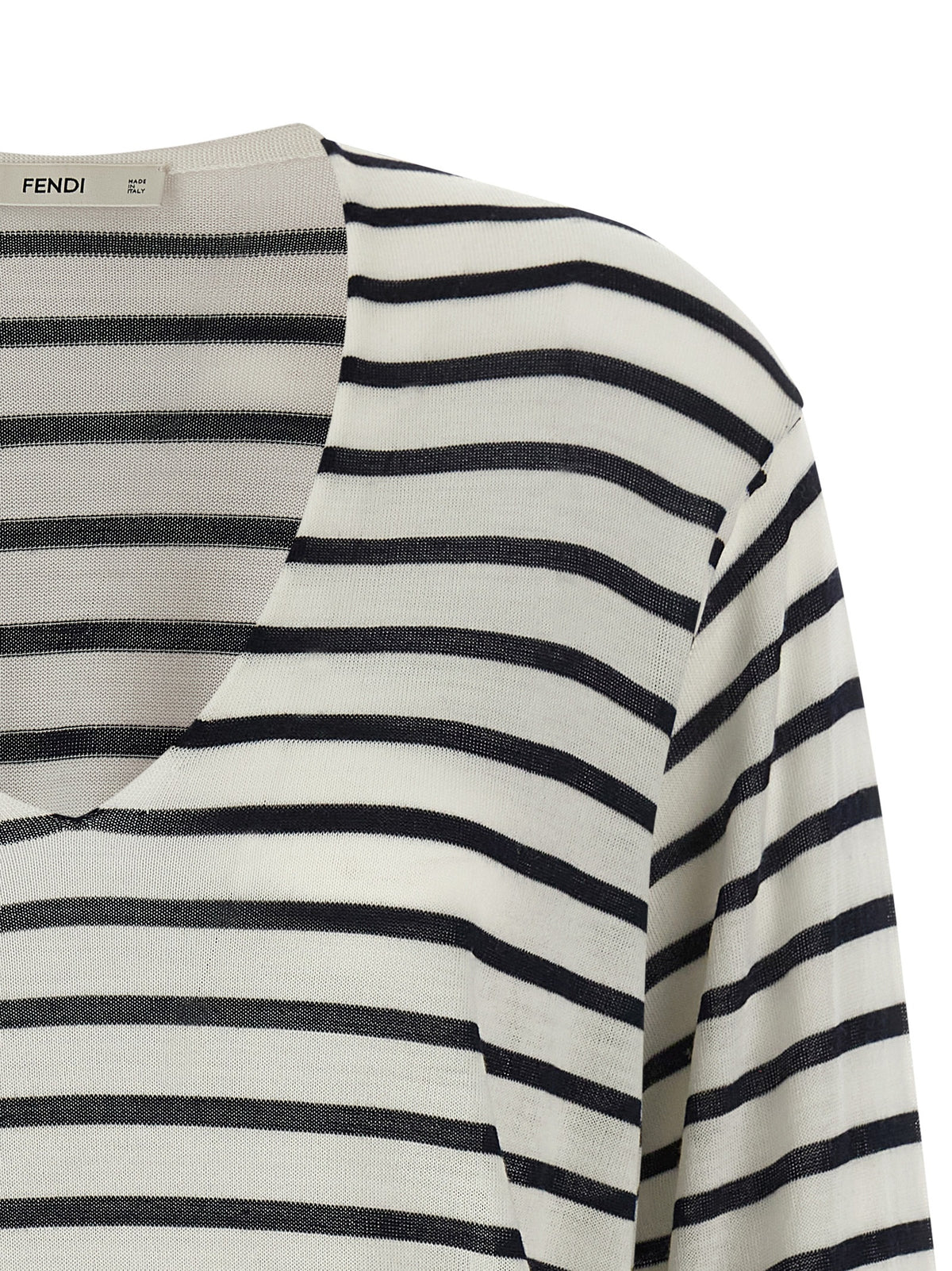 Bicolor Virgin Wool Cardigan