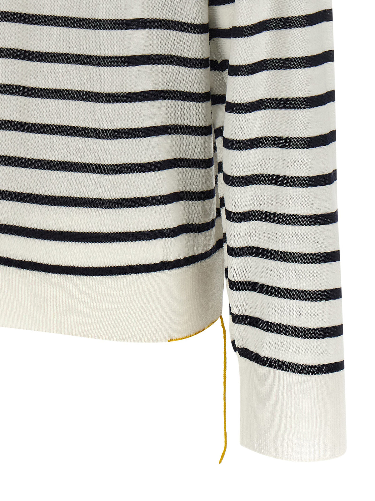 Bicolor Virgin Wool Cardigan