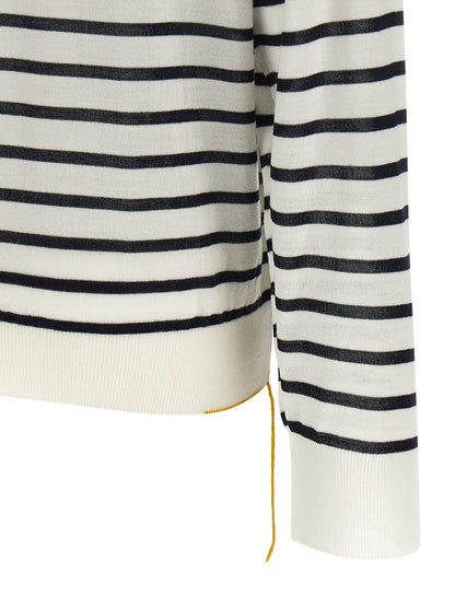 Bicolor Virgin Wool Cardigan