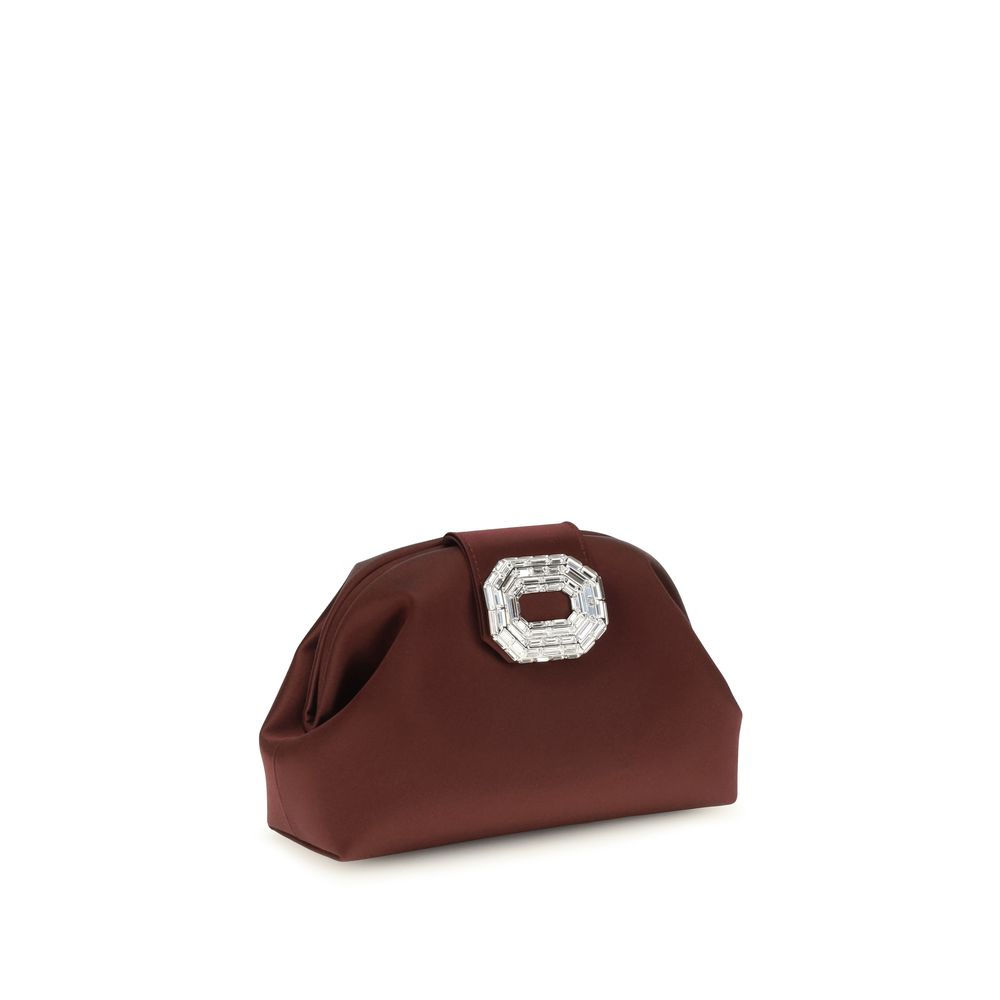 Bordeaux Satin Shoulder Bag