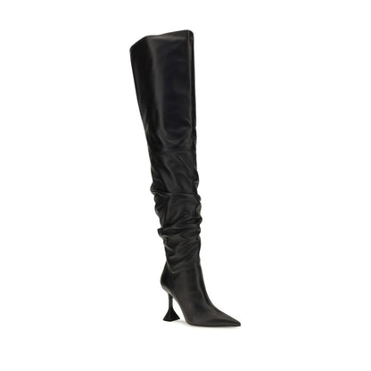 Black Calf Leather Bos Taurus Over The Knee