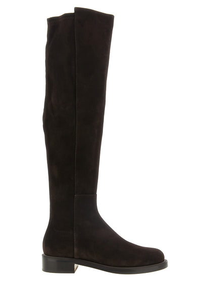Brown Lamb Leather Over The Knee