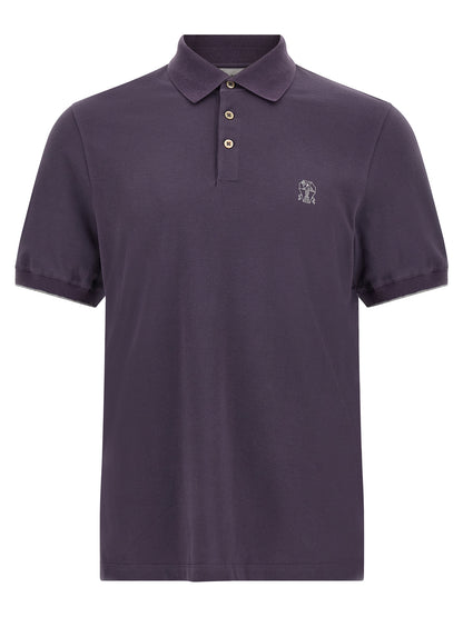 Purple Cotton Polo Shirt