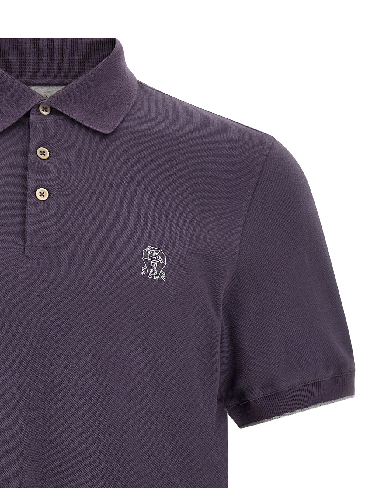 Purple Cotton Polo Shirt