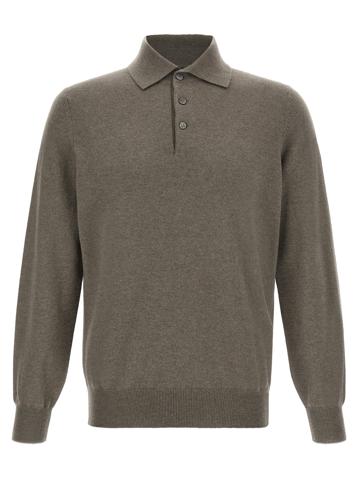 Bicolor Cashmere Polo Shirt