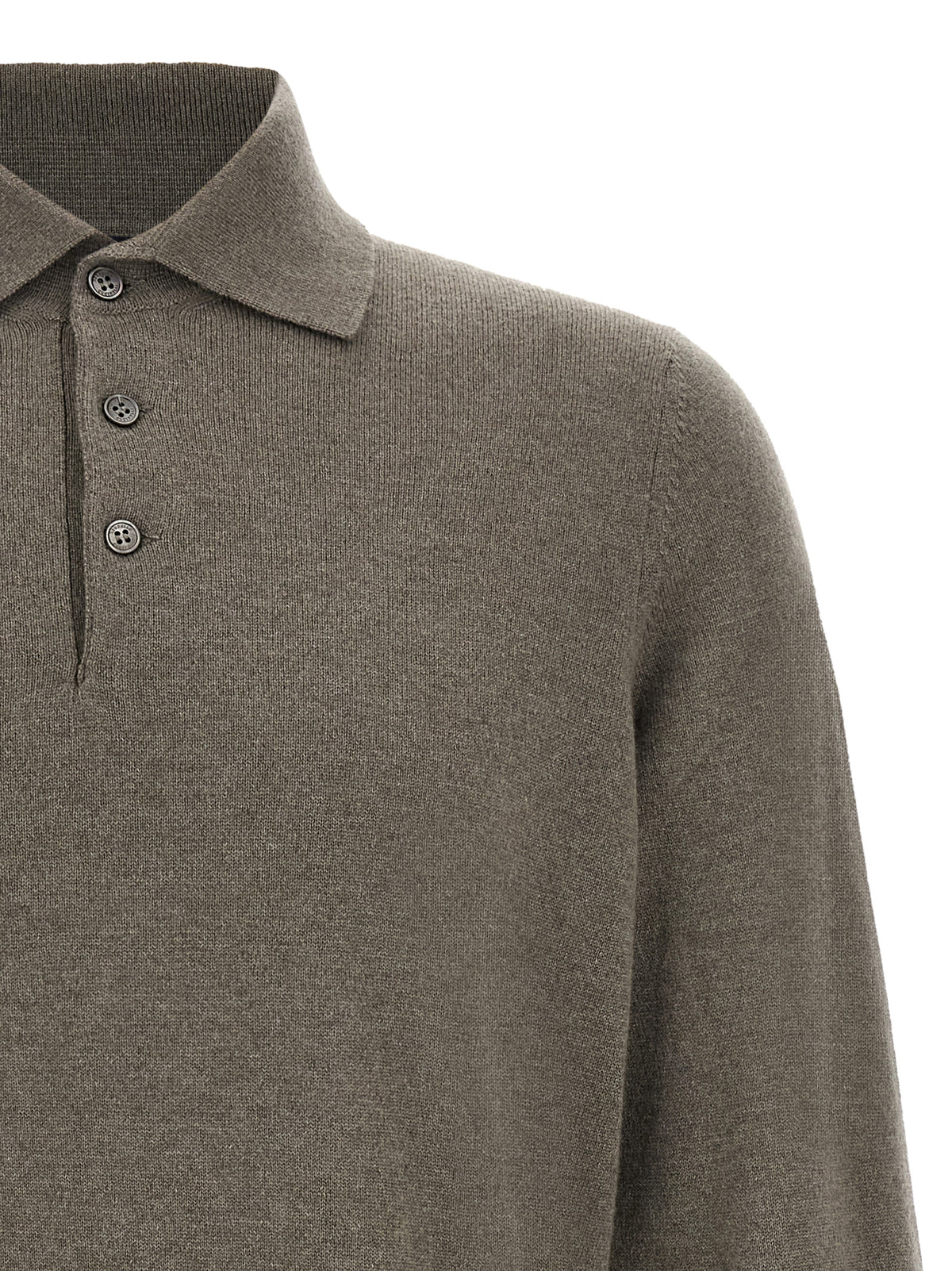 Bicolor Cashmere Polo Shirt