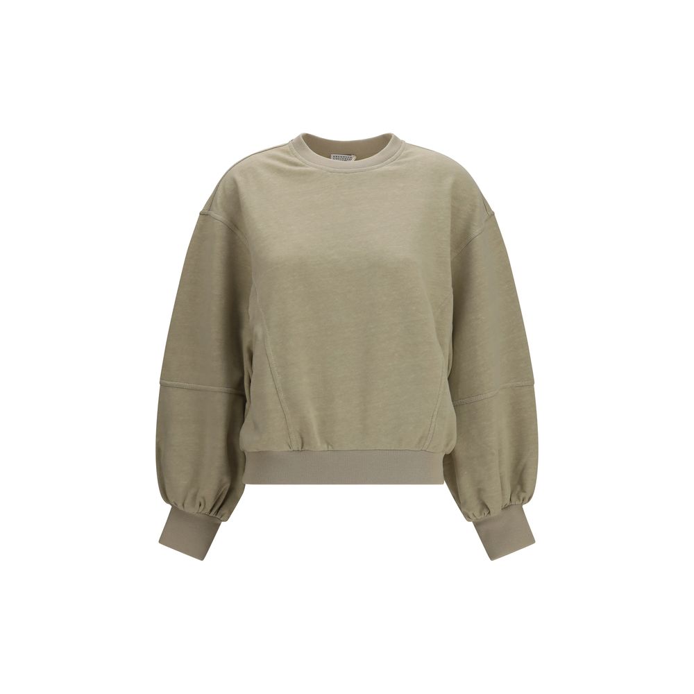 Beige Cotton Sweatshirt