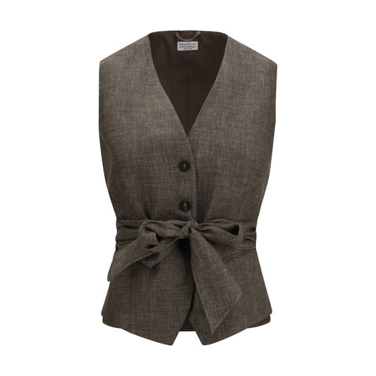 Brown Linen Blazer