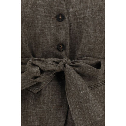 Brown Linen Blazer