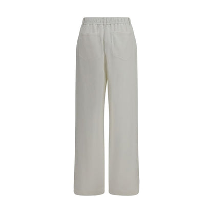 White Cotton Athletic Pants