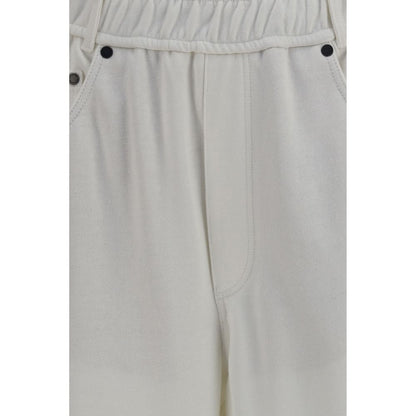 White Cotton Athletic Pants