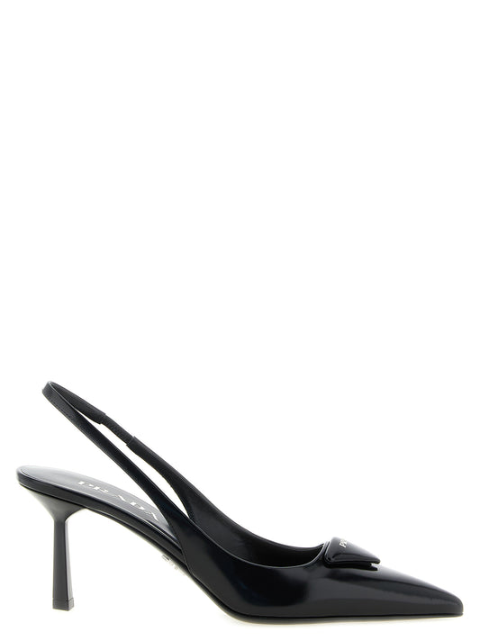 Black Calfskin High Heel Pumps