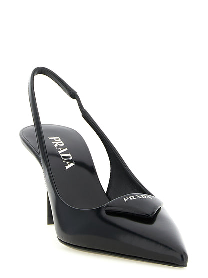 Black Calfskin High Heel Pumps