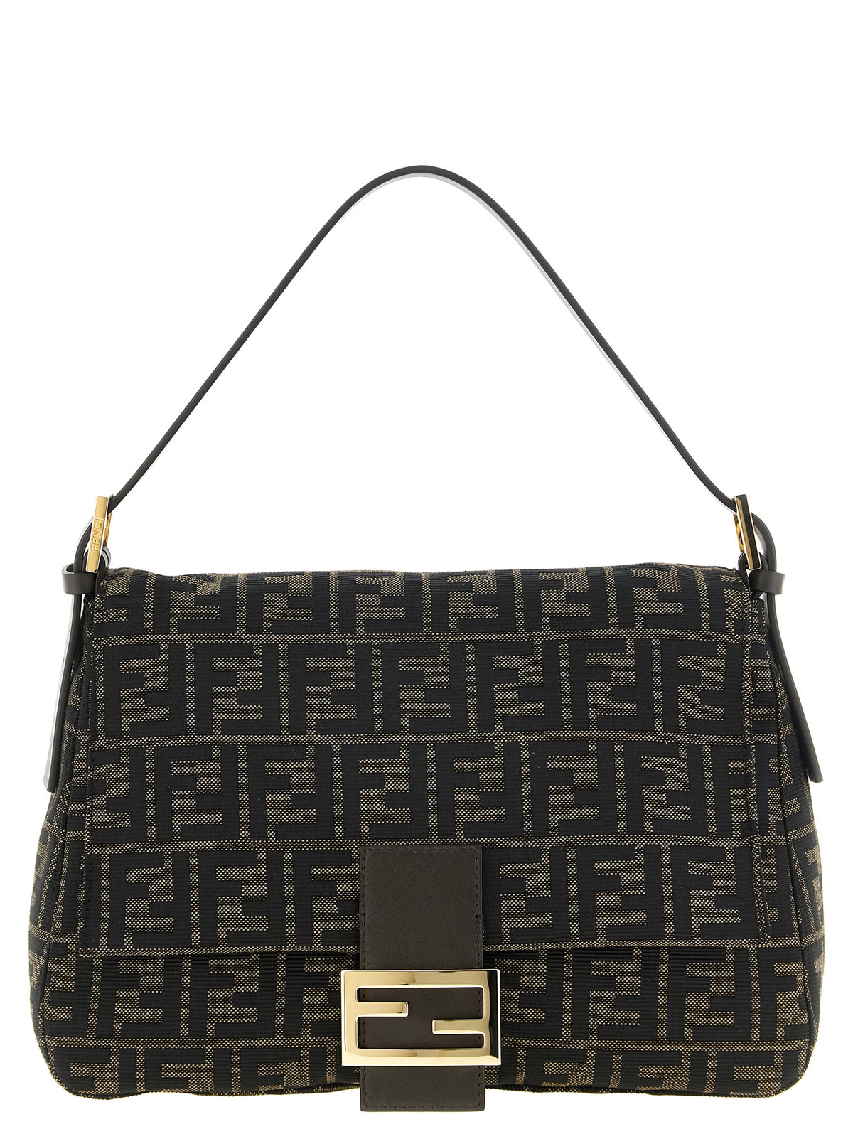 Brown Polyester Shoulder Bag