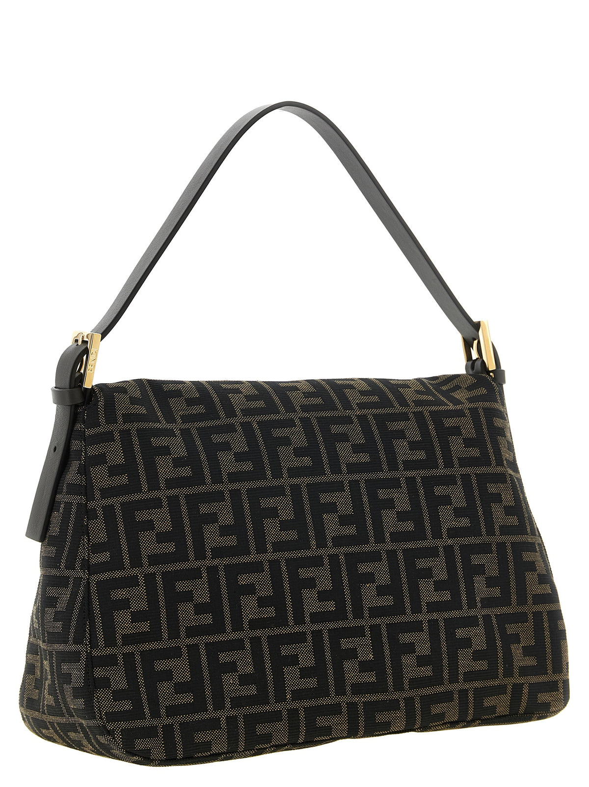 Brown Polyester Shoulder Bag