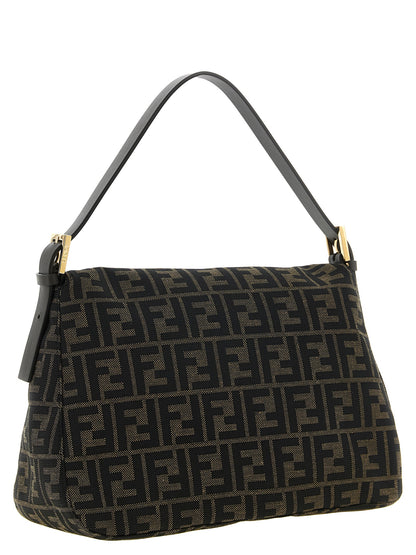 Brown Polyester Shoulder Bag