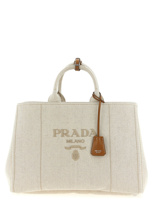 Beige Cotton Tote Bag