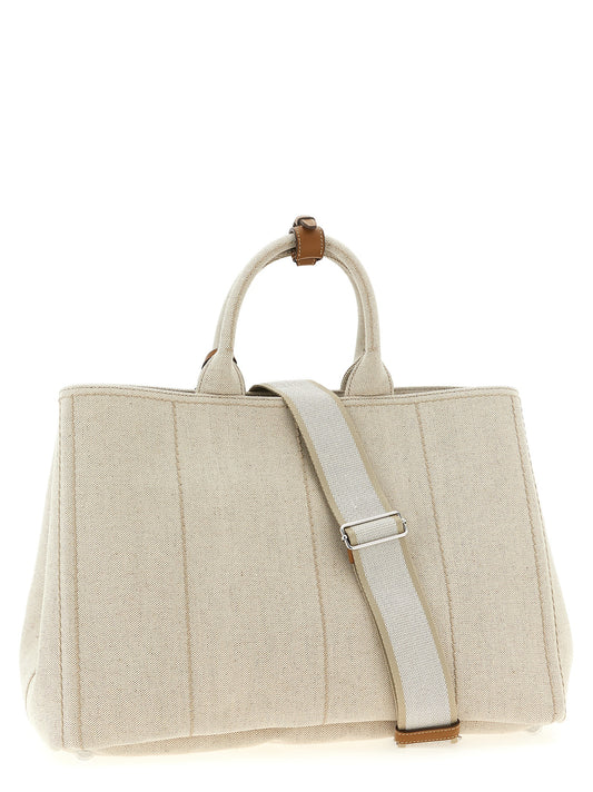 Beige Cotton Tote Bag