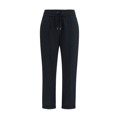 Black Cotton Athletic Pants