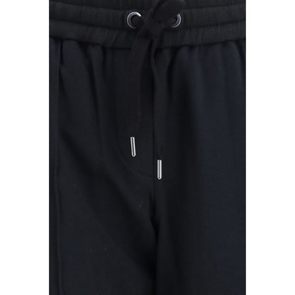 Black Cotton Athletic Pants