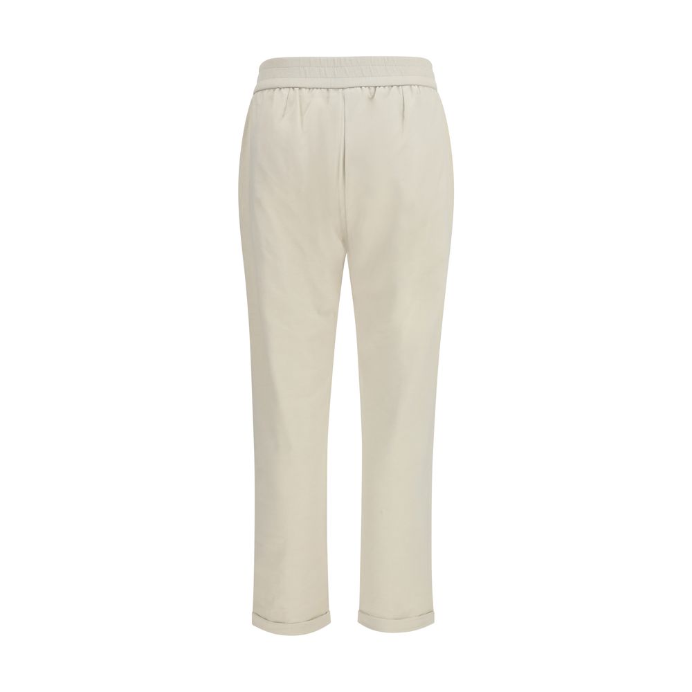 Beige Cotton Joggers (Workout Pants)