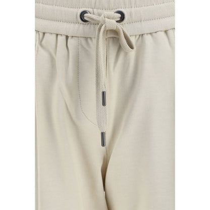 Beige Cotton Joggers (Workout Pants)