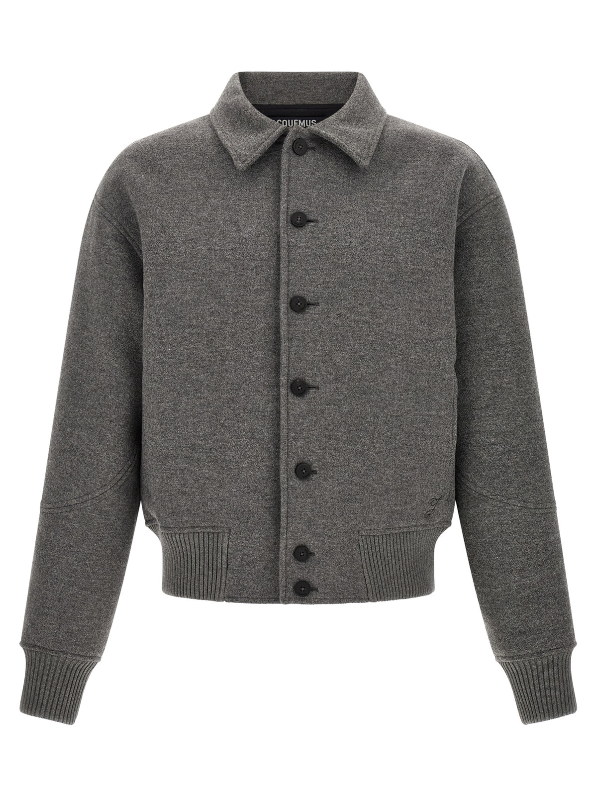 Gray Virgin Wool Bomber
