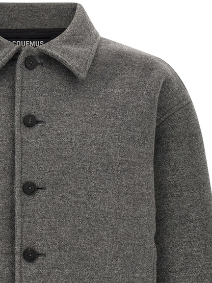 Gray Virgin Wool Bomber