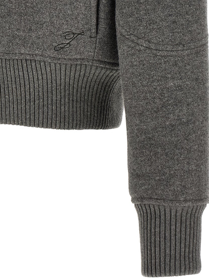 Gray Virgin Wool Bomber