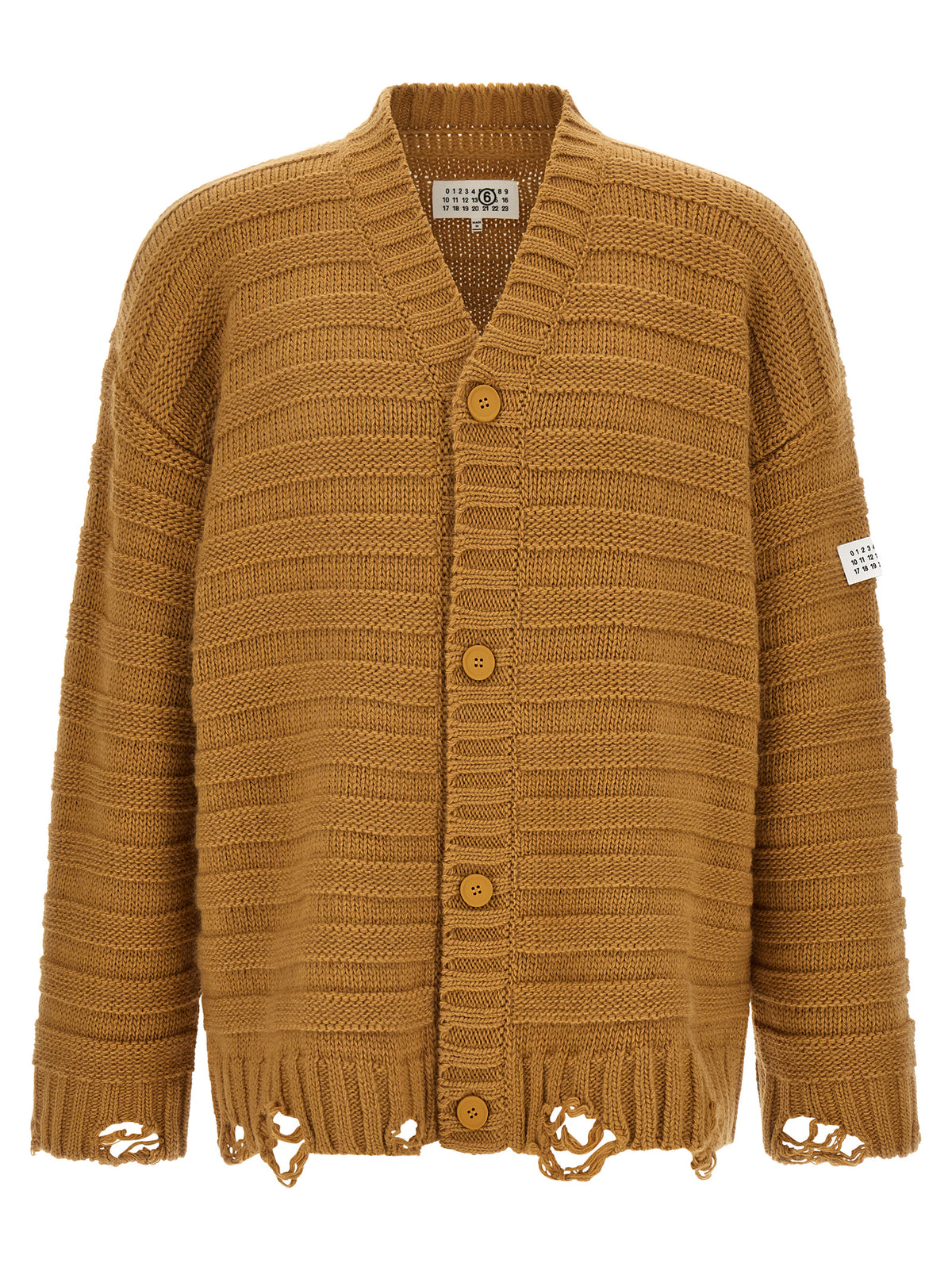 Beige Virgin Wool Cardigan
