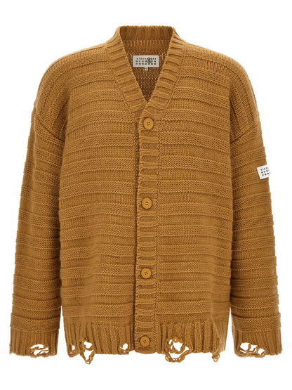 Beige Virgin Wool Cardigan