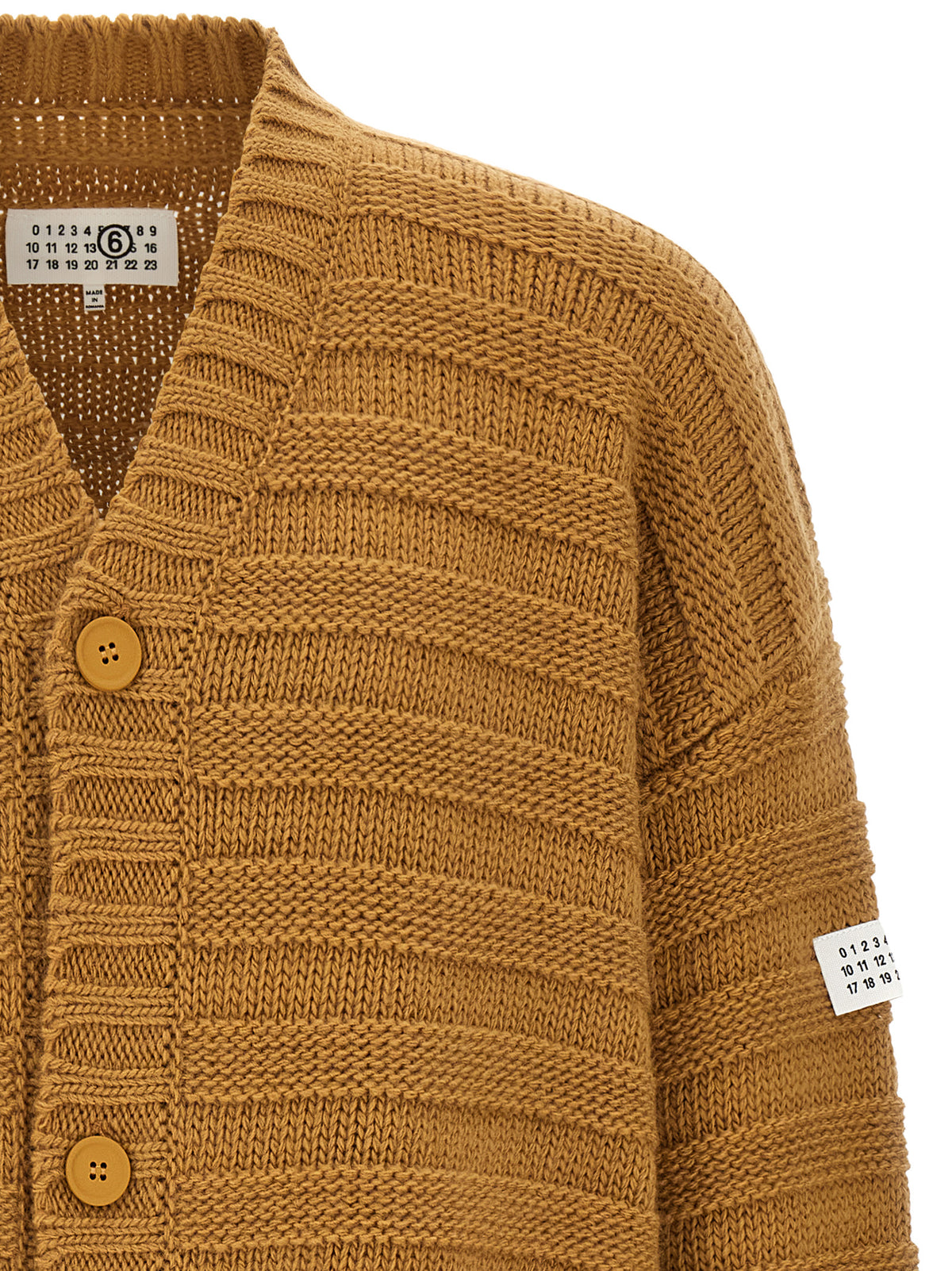 Beige Virgin Wool Cardigan