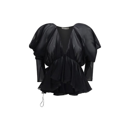 Black Silk Blouse