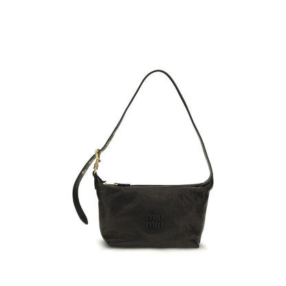 Black Suede Leather Shoulder Bag