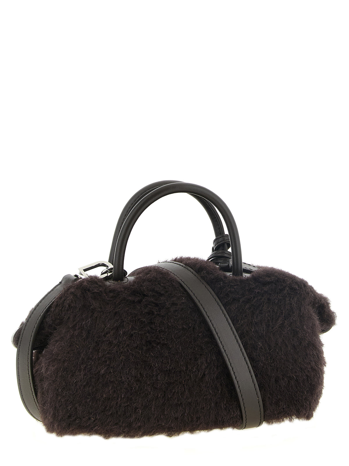 Brown Alpaca Leather Handbag