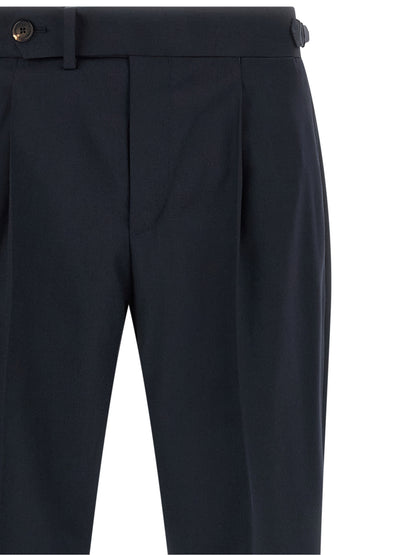Blue Wool Dress Pants