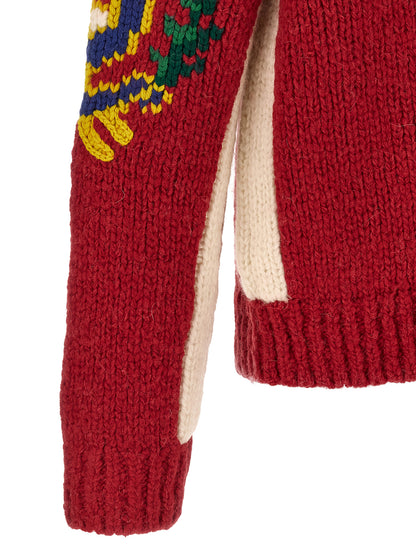 Red Wool Cardigan