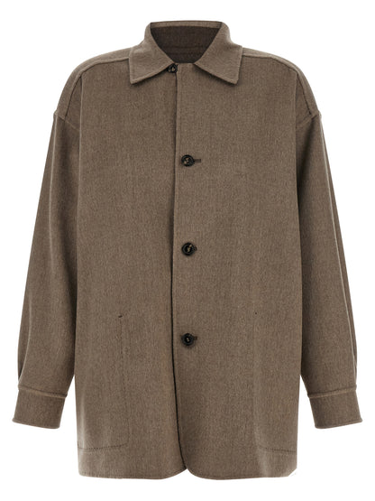 Multicolor Cashmere Full-Length Jacket