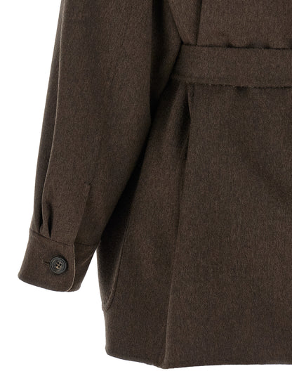 Multicolor Cashmere Full-Length Jacket