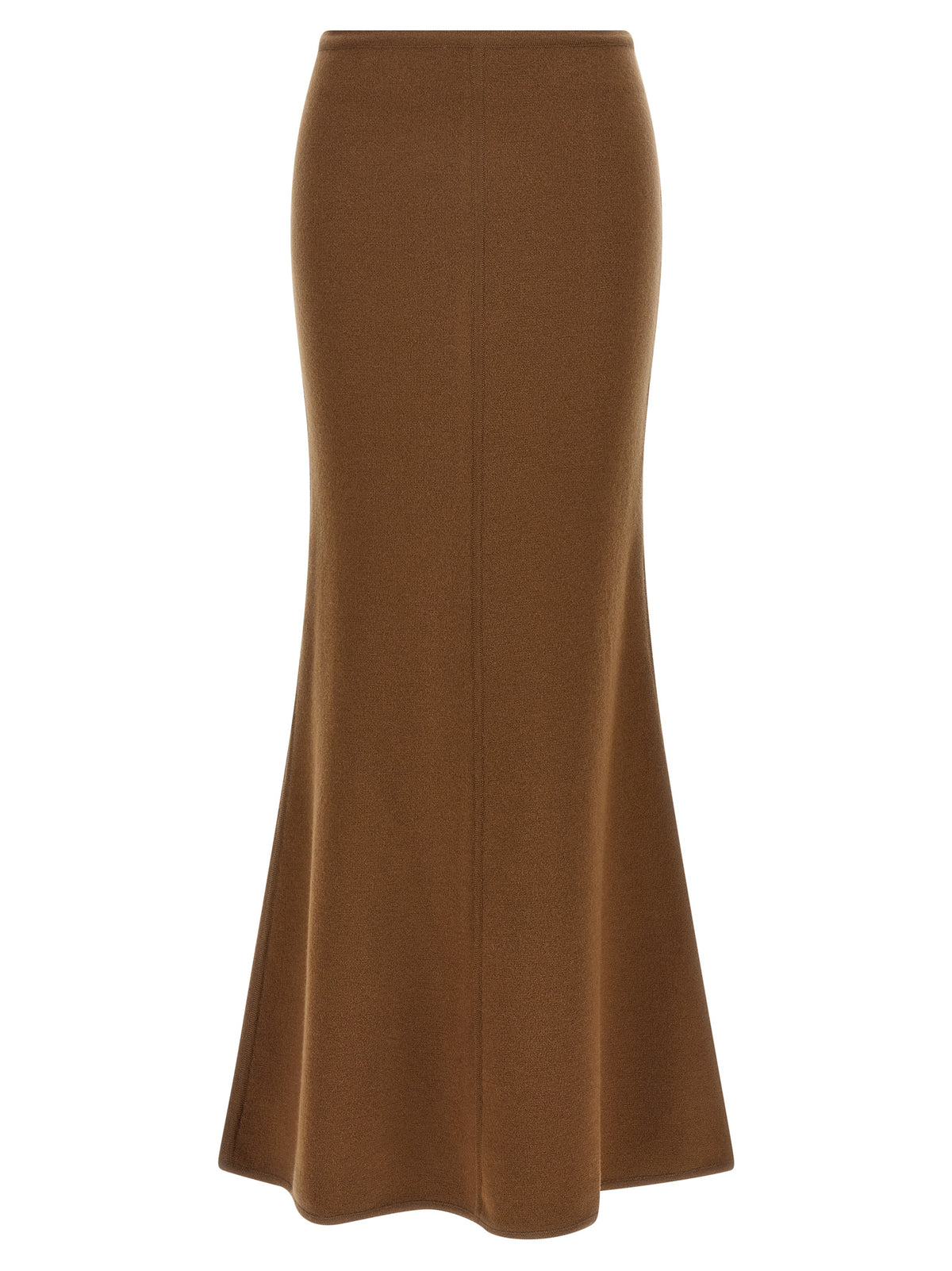 Brown Virgin Wool Mini Skirt