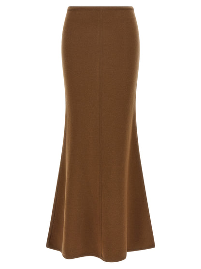 Brown Virgin Wool Mini Skirt