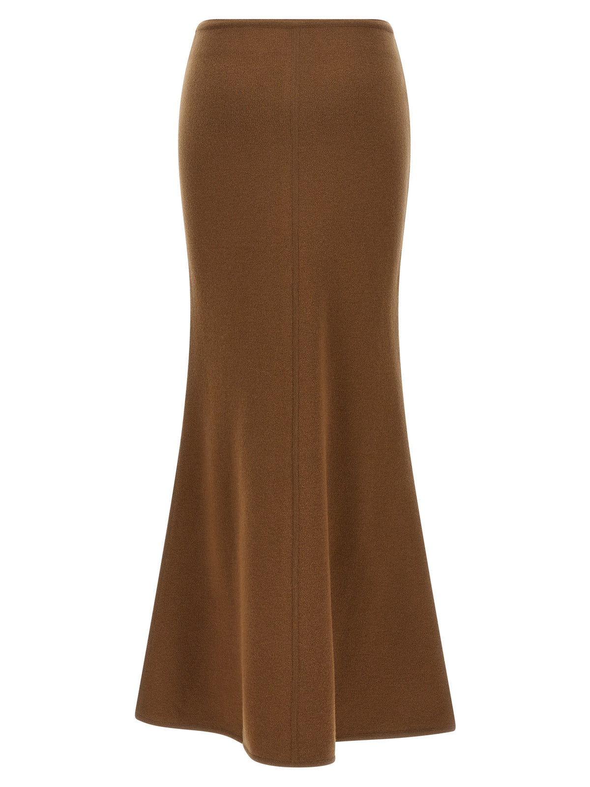 Brown Virgin Wool Mini Skirt